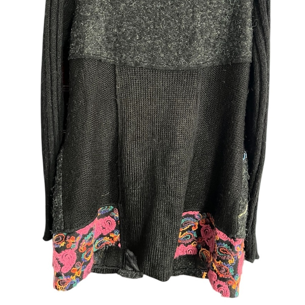 Sioni Woman’s Cardigan Mohair Wool Blend Embroidered size Large - Picture 3 of 12